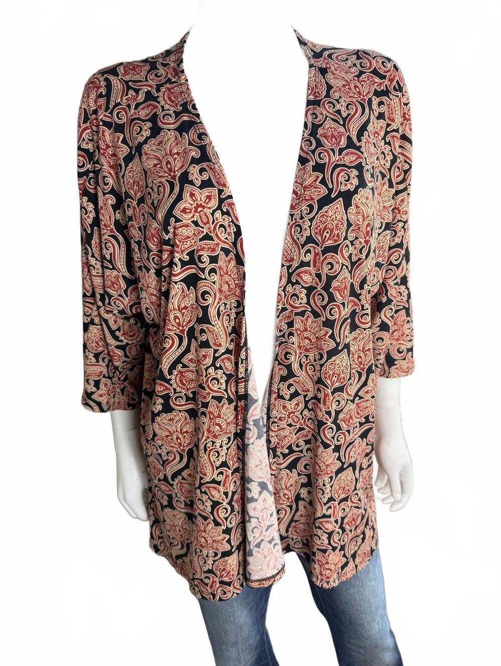 LuLaRoe Floral Pattern Open Front Cardigan Size M